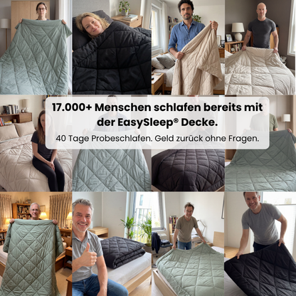 EasySleep® Decke – Die schnelltrocknende 2-in-1 Bettdecke, die Bettwäsche überflüssig macht.
