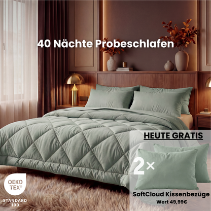 EasySleep® Decke – Die schnelltrocknende 2-in-1 Bettdecke, die Bettwäsche überflüssig macht.
