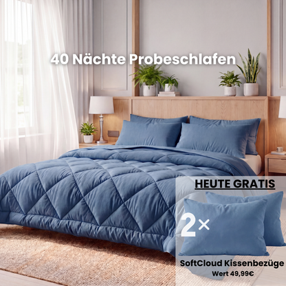 EasySleep® Decke – Die schnelltrocknende 2-in-1 Bettdecke, die Bettwäsche überflüssig macht.