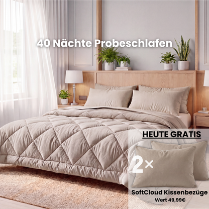EasySleep® Decke – Die schnelltrocknende 2-in-1 Bettdecke, die Bettwäsche überflüssig macht.