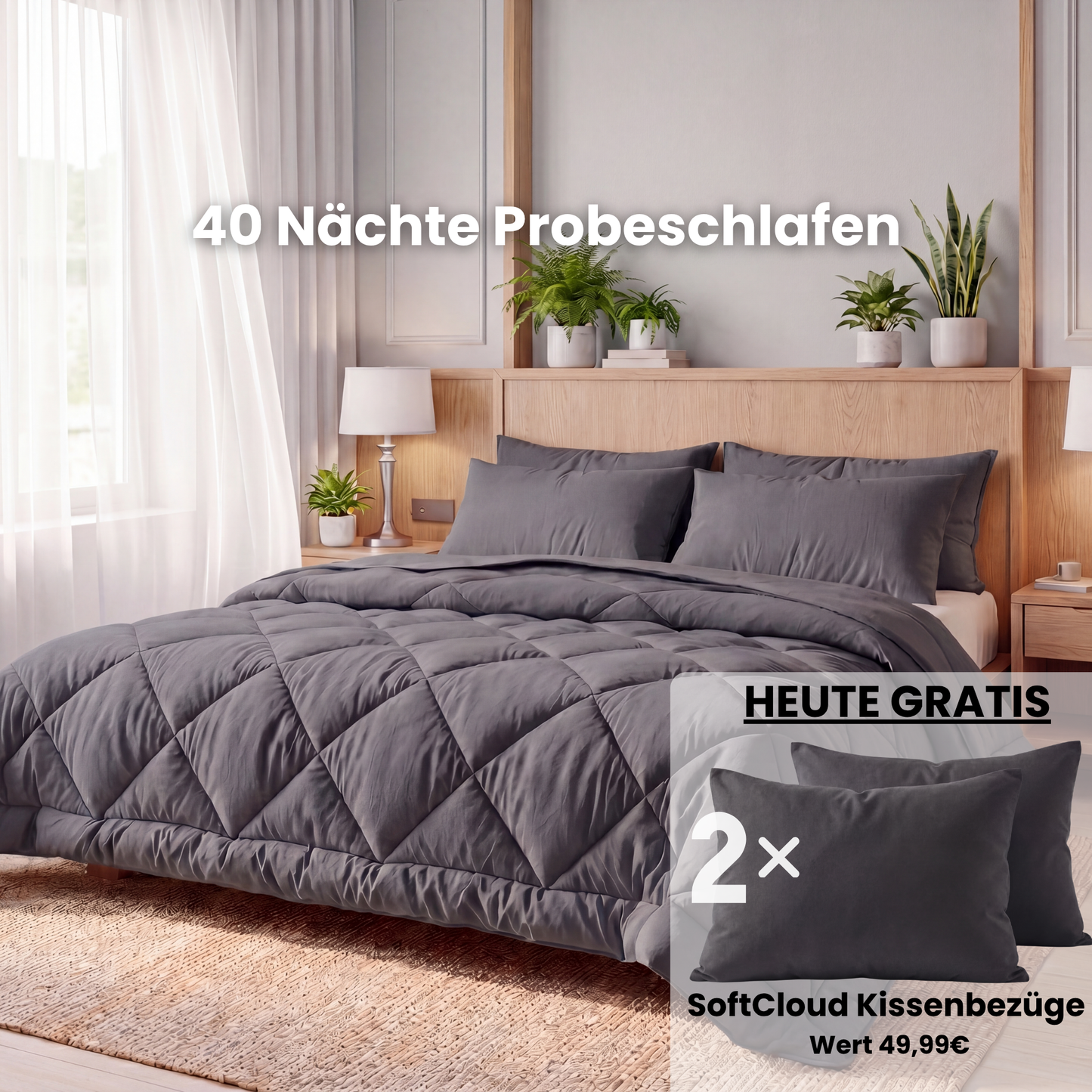EasySleep® Decke – Die schnelltrocknende 2-in-1 Bettdecke, die Bettwäsche überflüssig macht.