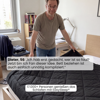 EasySleep® Decke – Die schnelltrocknende 2-in-1 Bettdecke, die Bettwäsche überflüssig macht.