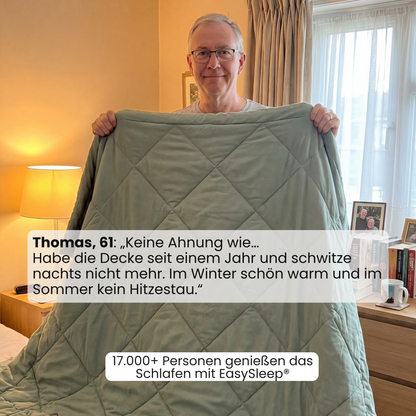 EasySleep® Decke – Die schnelltrocknende 2-in-1 Bettdecke, die Bettwäsche überflüssig macht.