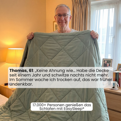 EasySleep® Decke – Die schnelltrocknende 2-in-1 Bettdecke, die Bettwäsche überflüssig macht.