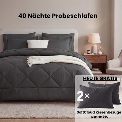 EasySleep® Decke – Die schnelltrocknende 2-in-1 Bettdecke, die Bettwäsche überflüssig macht.