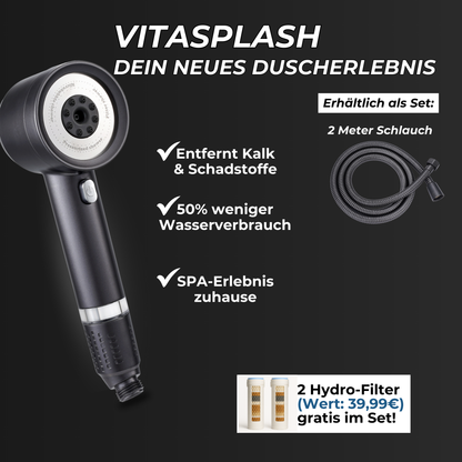 VitaSplash Duschkopf – Spürbar weichere Haut & Haare ab der ersten Dusche